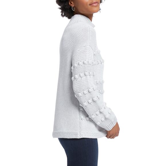 NWT NIC+ZOE Light Gray Cowl Neck Sweater - Picture 3 of 8